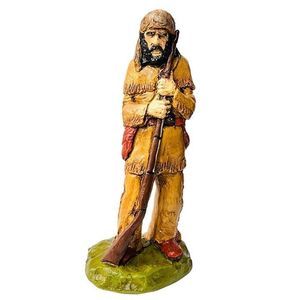 Western American Mountain Man Sculpture With Rifle